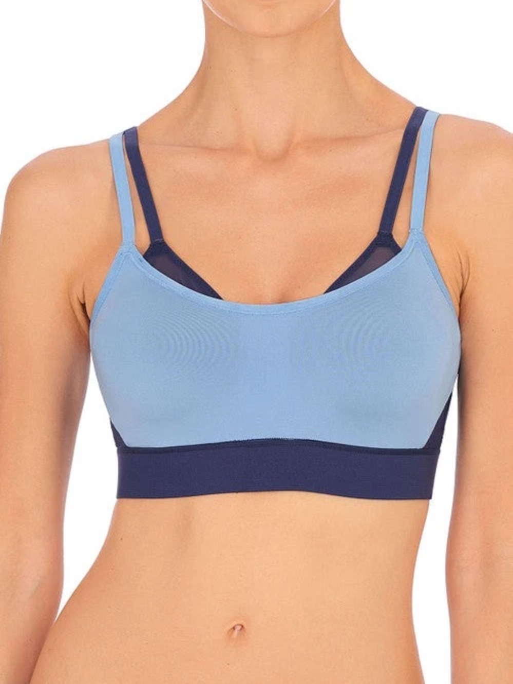 Natori Gravity Contour Sports Bra 34DDD Rain Dark Blue Underwire High Impact
